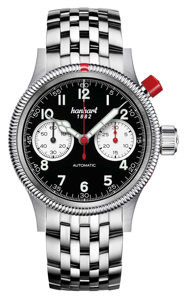 Hanhart Pioneer MK I Reverse Panda (40 mm) cadran noir / montre