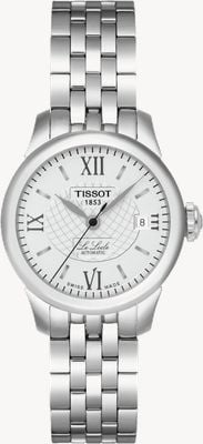 Tissot Le locle automático pequeña dama (25,3 mm) esfera plateada/brazalete de acero inoxidable T41118333