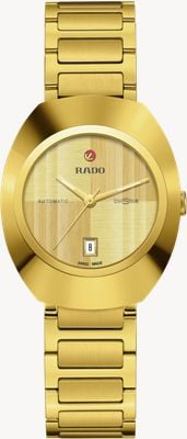 RADO Diastar origineel automatisch (30mm) goud geborstelde wijzerplaat / goud pvd roestvrijstalen band R12171253