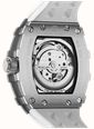 TSAR BOMBA Elemental Series Crystal Automatic (43mm) White Skeleton Dial / White FKM Rubber Strap TB8208D-11 - 备用视图 4