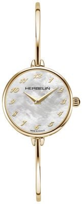 Herbelin Damenarmband (26 mm) mit Perlmuttzifferblatt und goldfarbenem Edelstahl 17206BP29