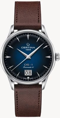 Certina DS-1 Big Date | powermatic 80 | brązowy skórzany pasek C0294261604100