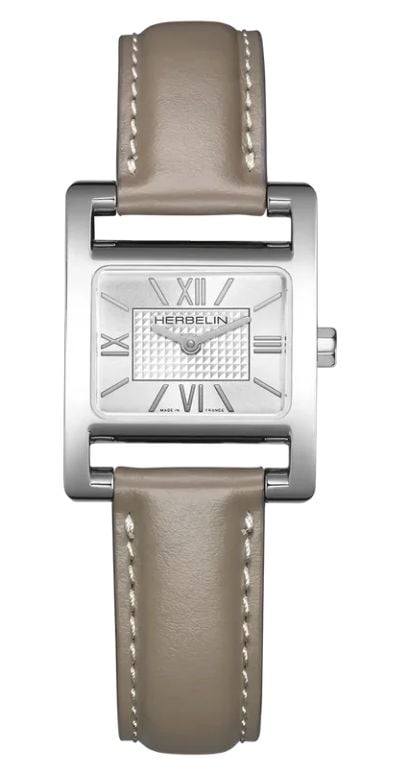 Herbelin Ve avenue (19 x 23,4 mm) cadran argentÃ© guilloch montre