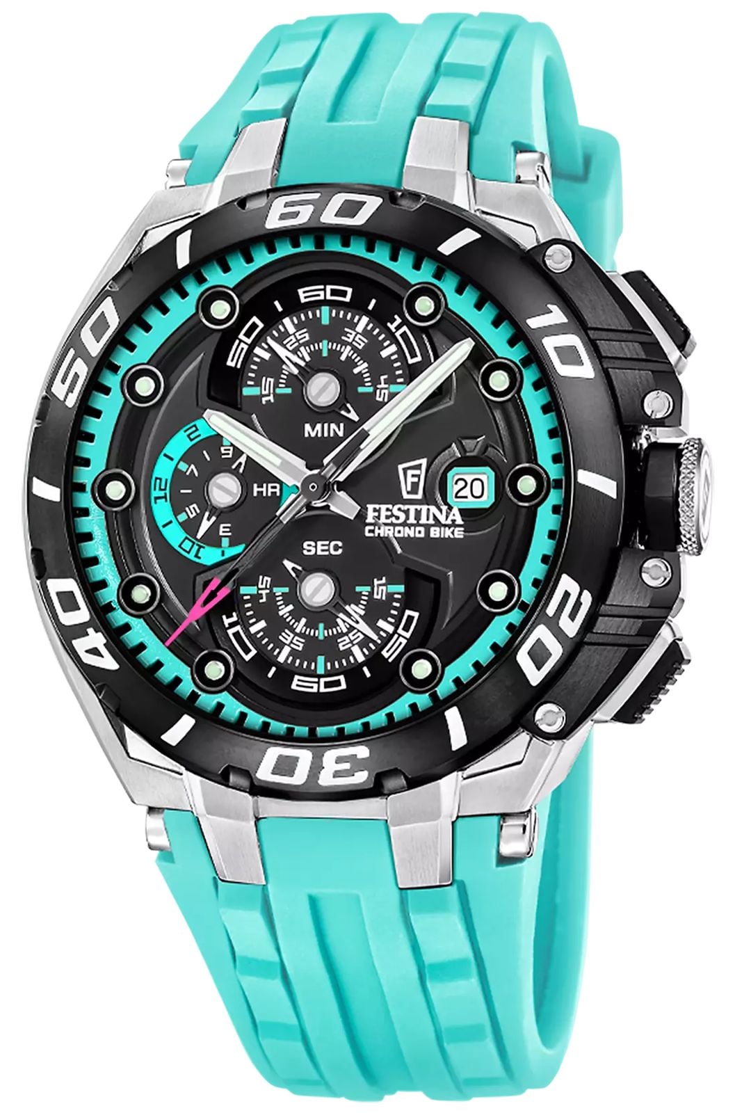 Festina Chrono bike 2026 (46 mm) cadran noir / bracelet en montre