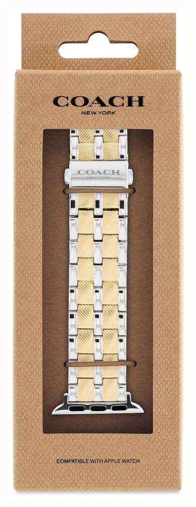 Coach Apple Watch Straps Two-Tone Stainless Steel Interchangeable Replacement Smart Watch Band 14700345 - 备用视图 4