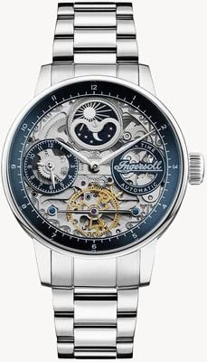Ingersoll THE JAZZ Automatic (42mm) Skeleton Dial / Stainless Steel Bracelet I07707