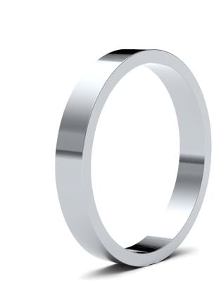 James Moore Wedding Rings | 9ct White Gold | 2.5mm | Light | Flat | AG_2.5LLF-9W