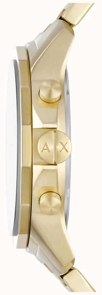 Armani Exchange Men's | Black Chronograph Dial | Gold Stainless Steel ...