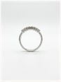 Perfection Diamond 0.76ct Baguette & Round Brilliant Natural Diamond 9ct White Gold Half Eternity Pavé Ring J11305 - vista alternativa 3
