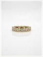 1.03ct Round Brilliant Natural Diamond 9ct Yellow Gold Half Eternity Ring J82244