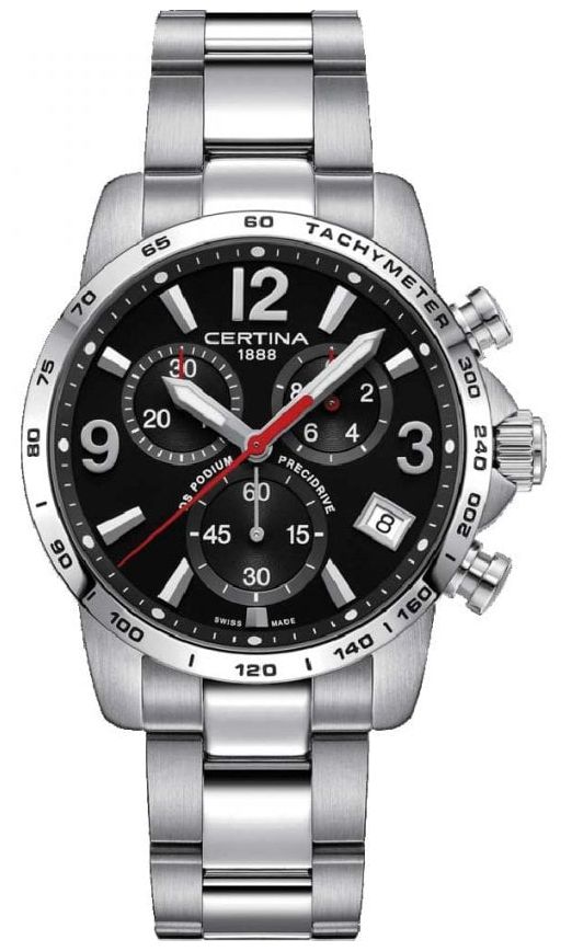 Certina DS Podium 1/10 sec chronographe (41 mm) cadran noir montre