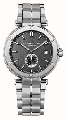 Herbelin ニューポート クォーツ スモールセコンド (40.5mm) グレー文字盤 / ステンレススチールブレスレット 18389B22