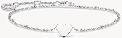 Thomas Sabo Silver Heart Motif Engravable Bracelet - 925 Sterling Silver (16-19cm) A1991-001-21-L19V