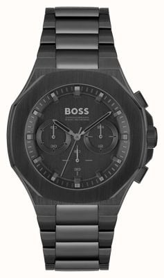 BOSS Taper (45mm) mostrador preto / pulseira de aço inoxidável preto 1514088