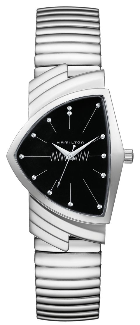 Hamilton Ventura flex quartz (32 mm) cadran noir / bracelet montre
