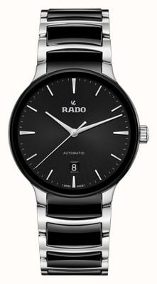 RADO Centrix automatique (39,5 mm) cadran noir / céramique high-tech noire et acier inoxydable R30018152