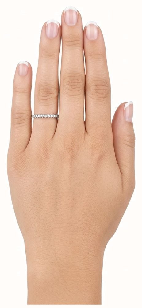 0.50ct Round Brilliant Natural Diamond Platinum Half Eternity Ring HET100162 - alternate view 4