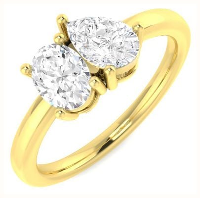 Toi Et Moi 18ct Yellow Gold Lab Grown Diamond Ring SR3662(LG-YG)18