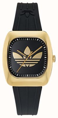 Adidas RETRO WAVE ONE (37mm) Black Dial / Black Rubber Strap AOSY26001