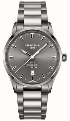 Certina Heren ds-2 precidrive grijs titanium stalen horloge C0244104408120