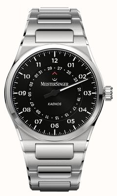 MeisterSinger Kaenos Open-Date Automatic (40mm) Black Dial / Stainless Steel Bracelet KS9OD902