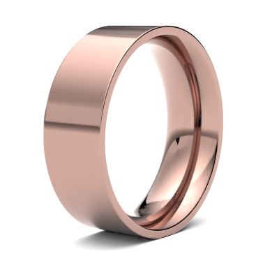 James Moore Wedding Ring | Oro rosa 9 carati | 7 mm | medio | misura piatta | ag_7lme-9r AG_7LME-9R