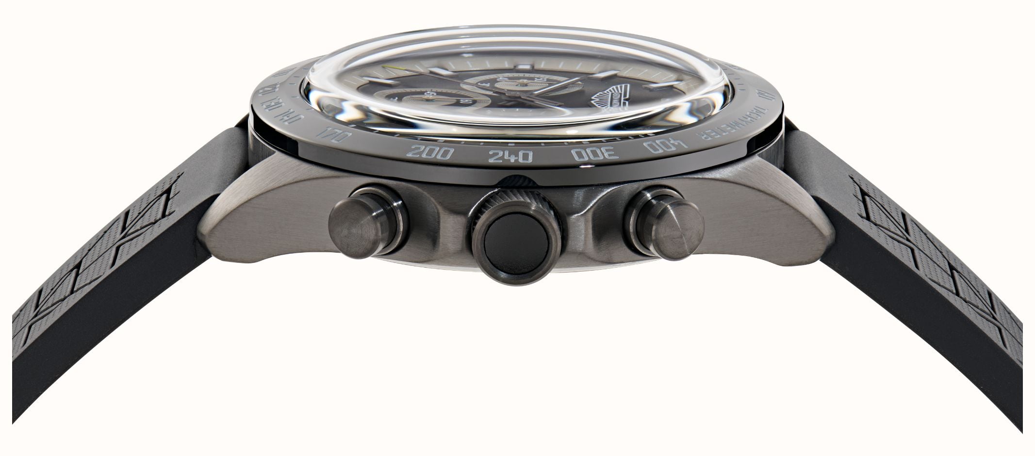 Aston Martin SPT Icon Quartz Chronograph (44mm) Black Dial / Black Silicone Strap MTIS2S606 - alternative Ansicht 3