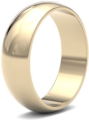 James Moore Wedding Rings | 18ct Yellow Gold | 6mm | Light | D-Shape | AG_6LLD-18Y