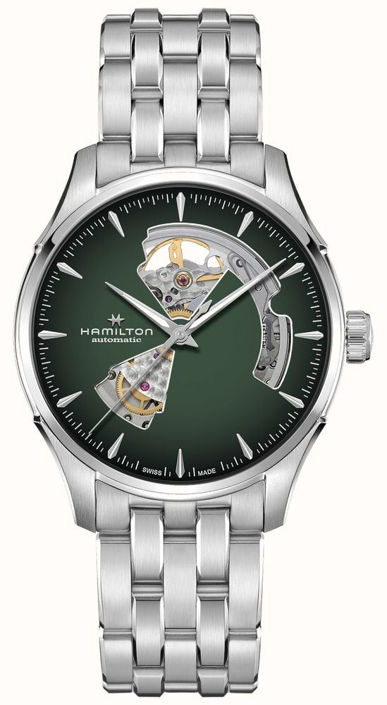 Hamilton Jazzmaster Open Heart Automatic 40mm Green Dial Stainless Steel H32675160 First Class Watches IRL