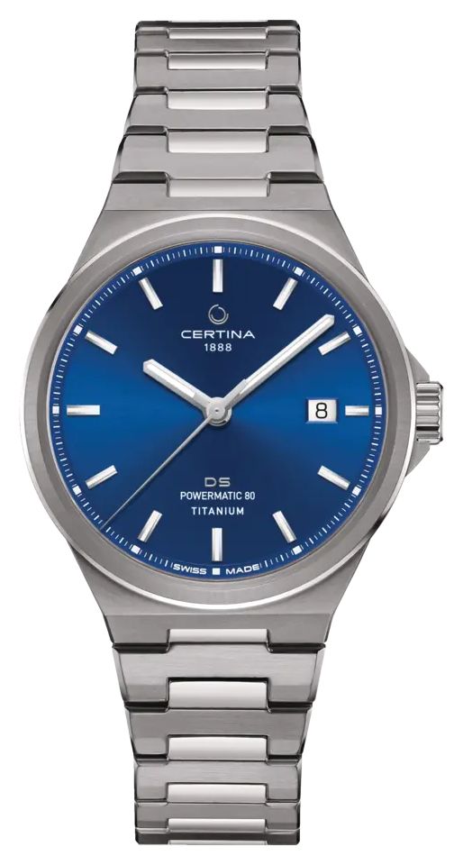 Certina Ds-7 powermatic 80 (39mm) cadran bleu / titane montre