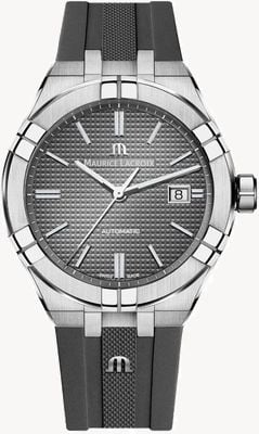 Maurice Lacroix Aikon automatic (42mm) grijze clous de paris wijzerplaat / donkergrijs rubber AI6008-SS000-230-2