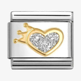 Nomination Classic Silver Glitter Heart Charm 030220/24