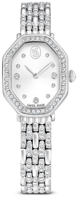 Swarovski デクステラ オクタゴン (23mm) シルバー サンレイ ダイヤル / クリスタルセット ステンレススチール ブレスレット 5698690