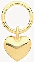 9ct Yellow Gold Heart Earring Charm EPN003