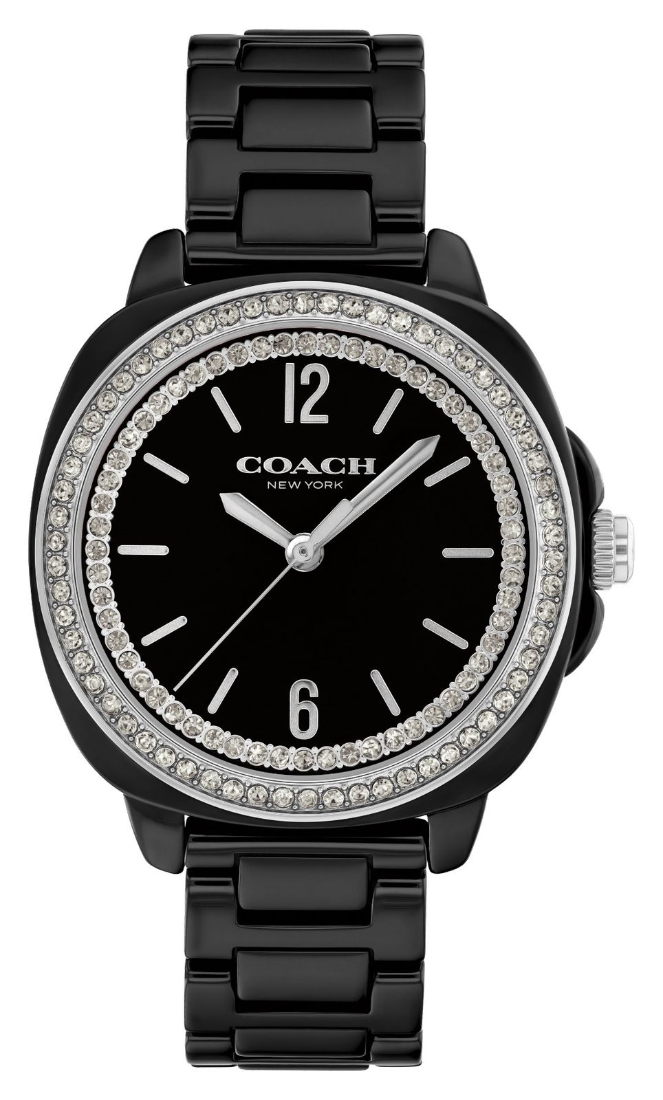Coach femme Kitt (34 mm) cadran noir / bracelet en c montre