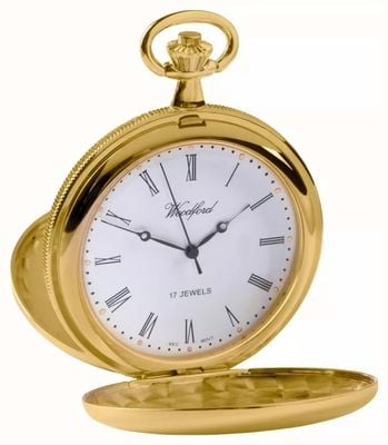 Woodford Pozłacany zegarek kieszonkowy z podwójną pokrywą 1120