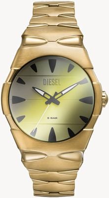 Diesel メンズ D-Sruptor (42mm) グリーン ダイヤル / ゴールドトーン ステンレススチール ブレスレット DZ2214