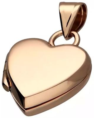 CME Leicester Limited Silver Rose Gold Plate Flat Plain Locket 20mm R9363/R