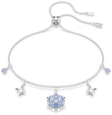 Swarovski Magic Bracelet, Snowflake, Blue, Rhodium Plated M 5734244