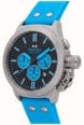 TW Steel Canteen Quartz Chronograph (45mm) Black Dial / Blue Silicone Strap Watch CS131 - vista alternativa 3