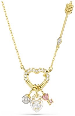 Swarovski Idyllia Gold-Plated Heart Charm Pendant (38 - 45cm) 5737290