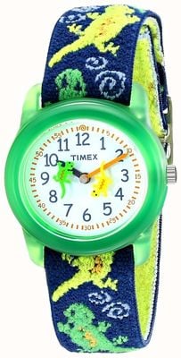 Timex Relógio infantil com pulseira de tecido elástico lagartixa T72881