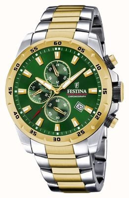 Festina Men's Chronograph Green Dial Watch F20562/3