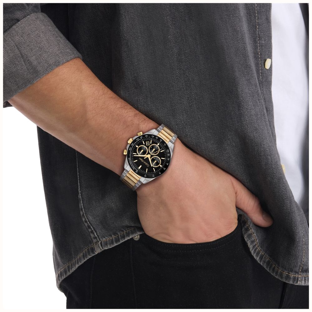 Calvin Klein Sport Luxe Quartz Chronograph (40mm) Black Dial / Two-Tone Stainless Steel Bracelet 25200608 - vista alternativa 4
