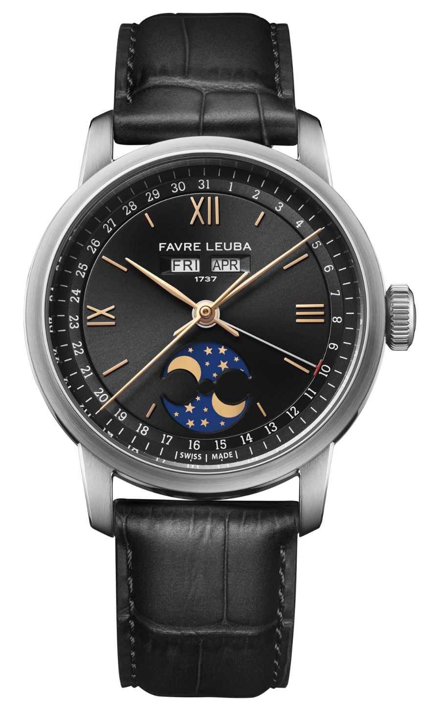 Favre Leuba 1737 triple calendrier phases de lune montre