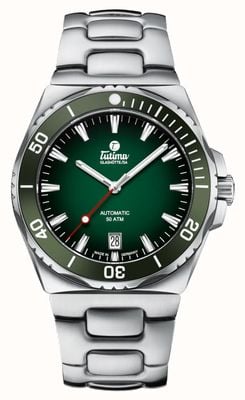 Tutima Glashütte M2 Seven Seas S Automatik (40 mm) grünes Dégradé-Zifferblatt / Edelstahlarmband 6156-06