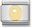 Nomination Classic Letter O 18ct Gold & Steel Charm 030101/15