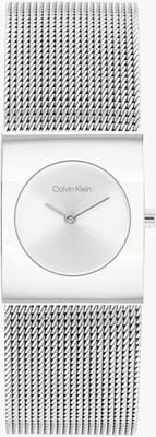 Calvin Klein Ck pulse (21 mm) srebrna tarcza / bransoleta z siatki ze stali nierdzewnej 25100135