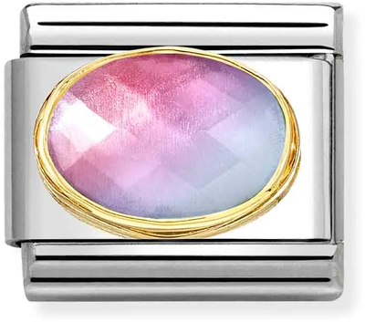 Nomination Classic Light Blue Rose Gemstone Steel Charm 030612/035