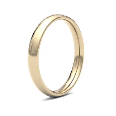 James Moore Wedding Rings | 9ct Yellow Gold | 3mm | Medium | Traditional Court | AG_3GMC-9Y